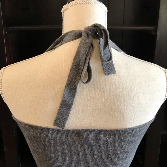 Y.A.R.N.S Gray Knit Halter Top - Picture 6 of 7